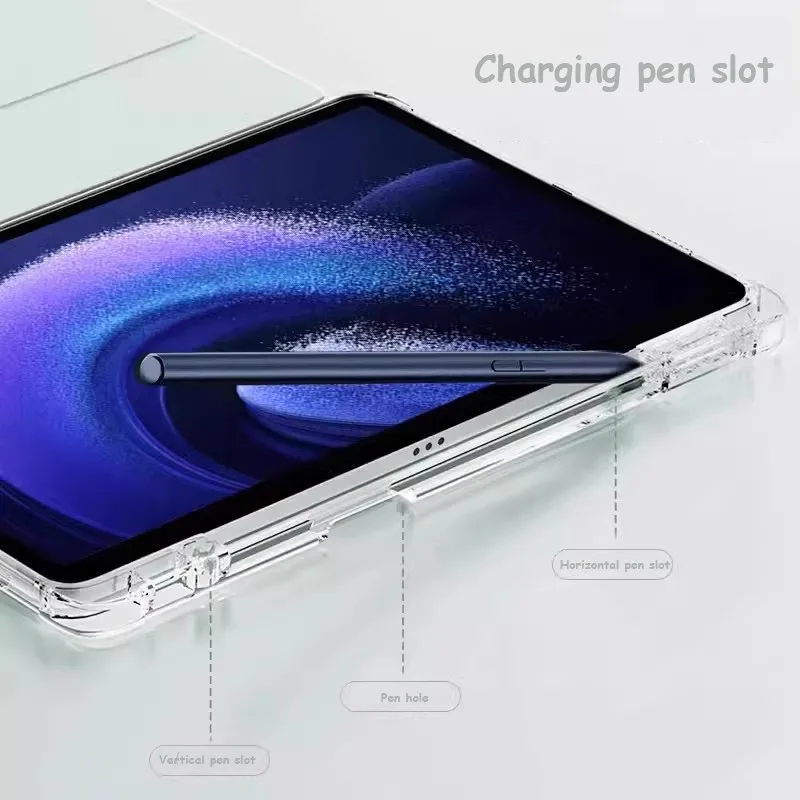 حافظة لهاتف سامسونج جالاكسي تاب A11 8.7 A11Plus S10 FE S9 A8 A9 S6 Lite أغطية جلد مع حامل قلم رصاص