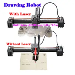 LY Belt Pulley Pen Laser Drawing Robot Letter Machine Cross Type XY-plotter for Sketch Writing EBB Motherboard Support Laser Kit