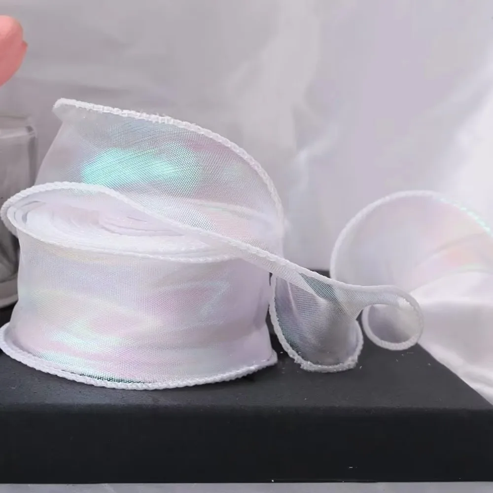 10 Yards Fishtail Yarn Bead Ribbon Gradient/Pleats/Magic/Gold Edge 40MM Gifts Packaging Material Gift Wrapping Bouquets