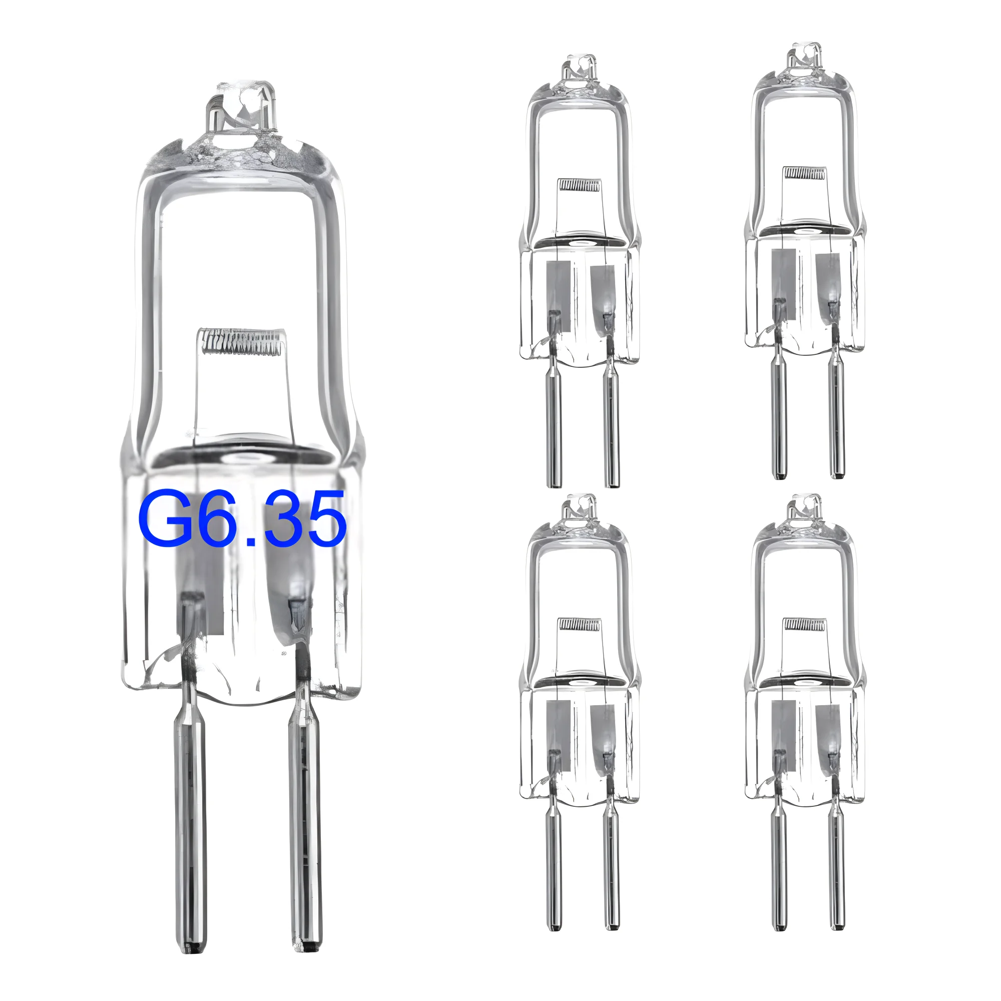 

5-Piece 12V GY6.35 Halogen Bulbs 20W 35W 50W 100W G6.35 12V Halogen Lamp 12V JC Type Halogen Light Bulb G6.35 GY6.35 Bi-Pin Base