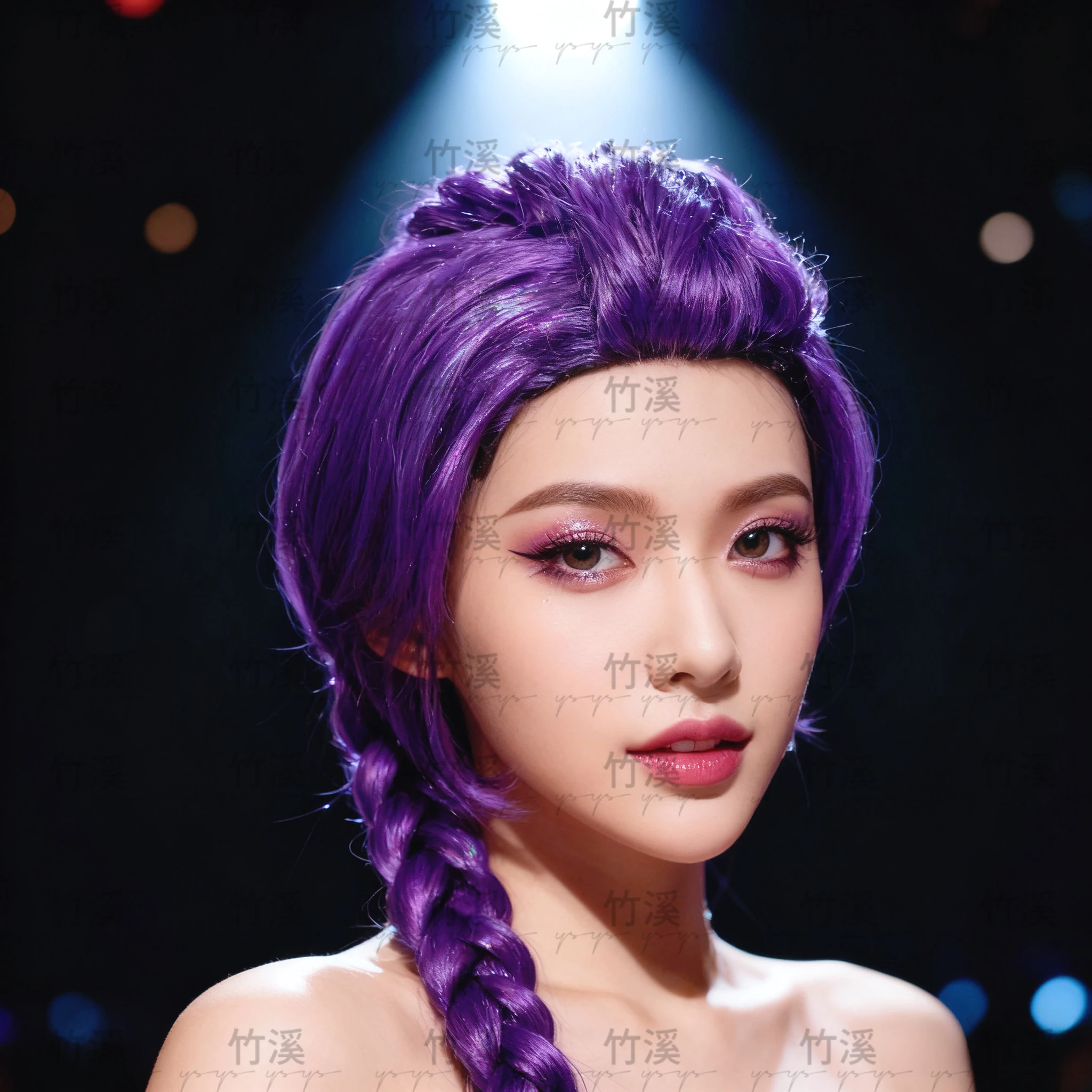 KPOP Witch Hunt Children's Halloween Wigs, Purple Anime Braids for Role Playing, Weird Party Costumes and Accessories