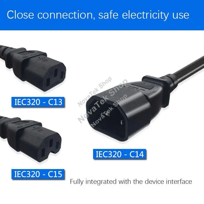 Iec 3-Pin C14 Male …