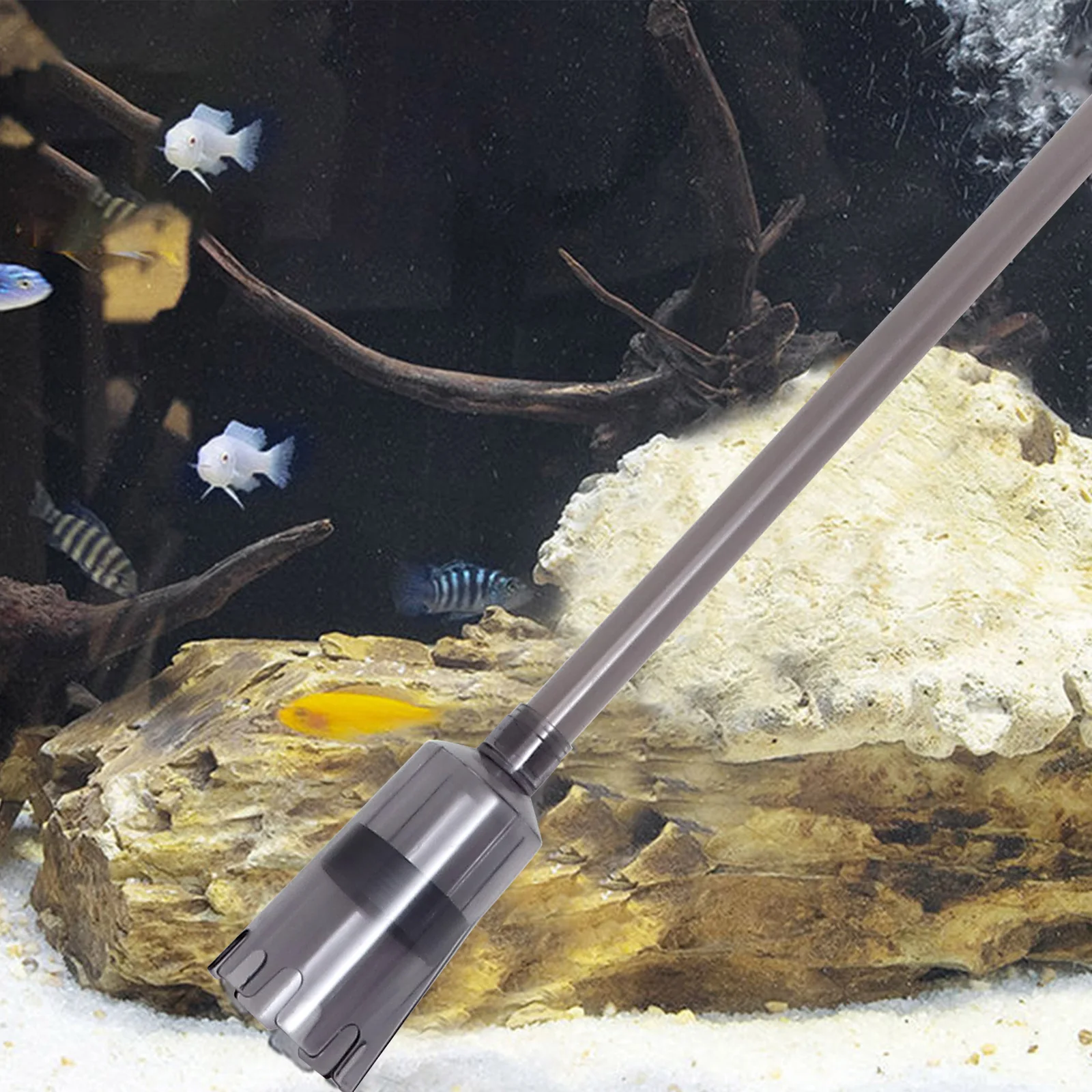

Electric Fish Tank Water Changer Pump Aquarium Cleaner Gravel Washer with Hose Filter Bag for Desktop Pond Sand Tool