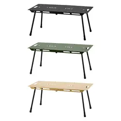 Folding Table Aluminum Alloy Camping Furniture Sturdy Camp Table Adjustable