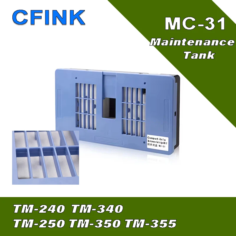 CFINK 1 unidad MC-31 tanque de mantenimiento caja de tinta residual para impresoras Canon TM200 TM300 TM-250 TM-340 TM-350 TM-240 TM355
