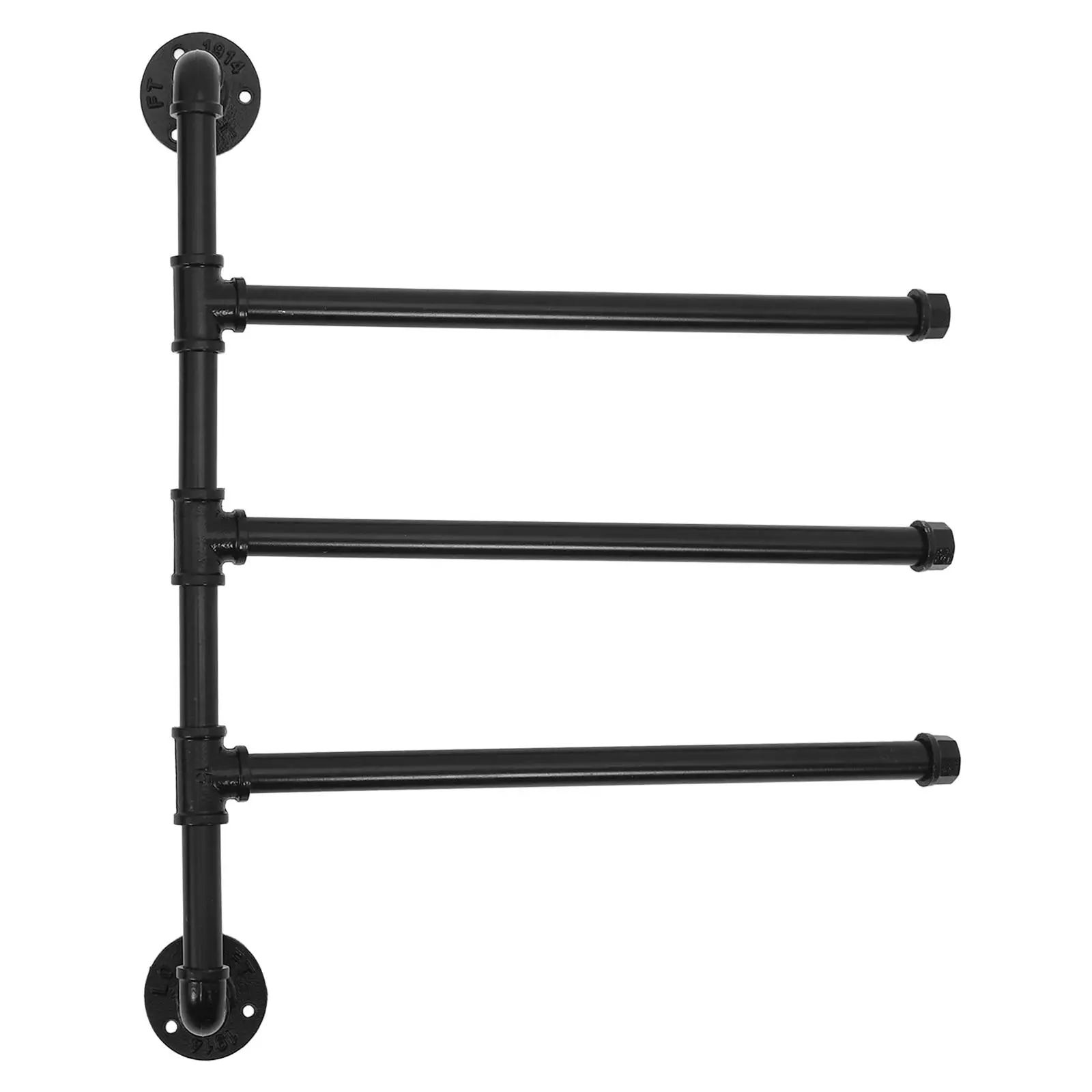 

Industrial 3 Swivel Towel Rack Vintage Wall Mount Industrial Towel Rack Heavy Duty Iron Bathroom Bedroom Kitchen Decor