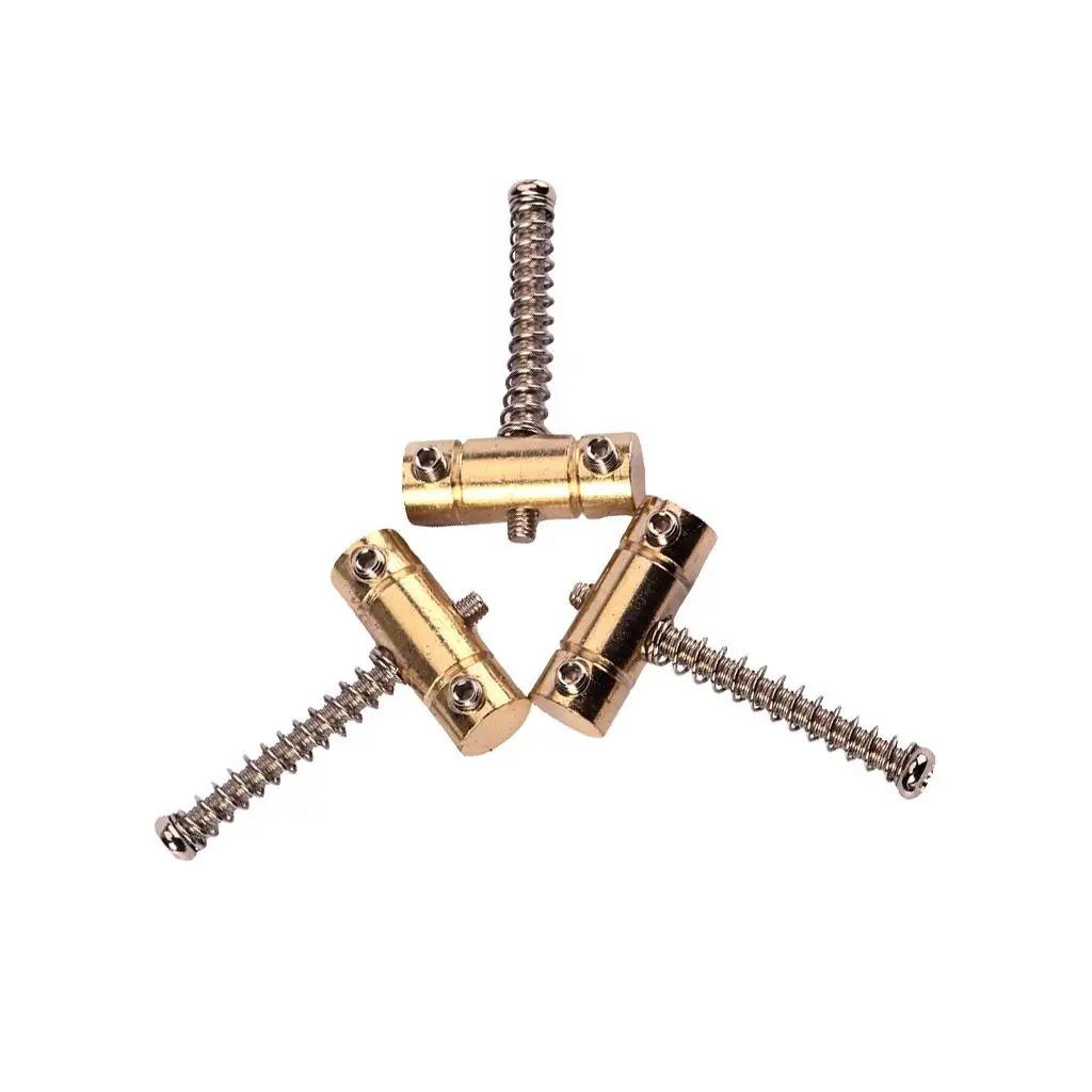 Durable Brass Guitar Saddles Compensated Bridge Hardware Replacement for Tele Electric Guitar