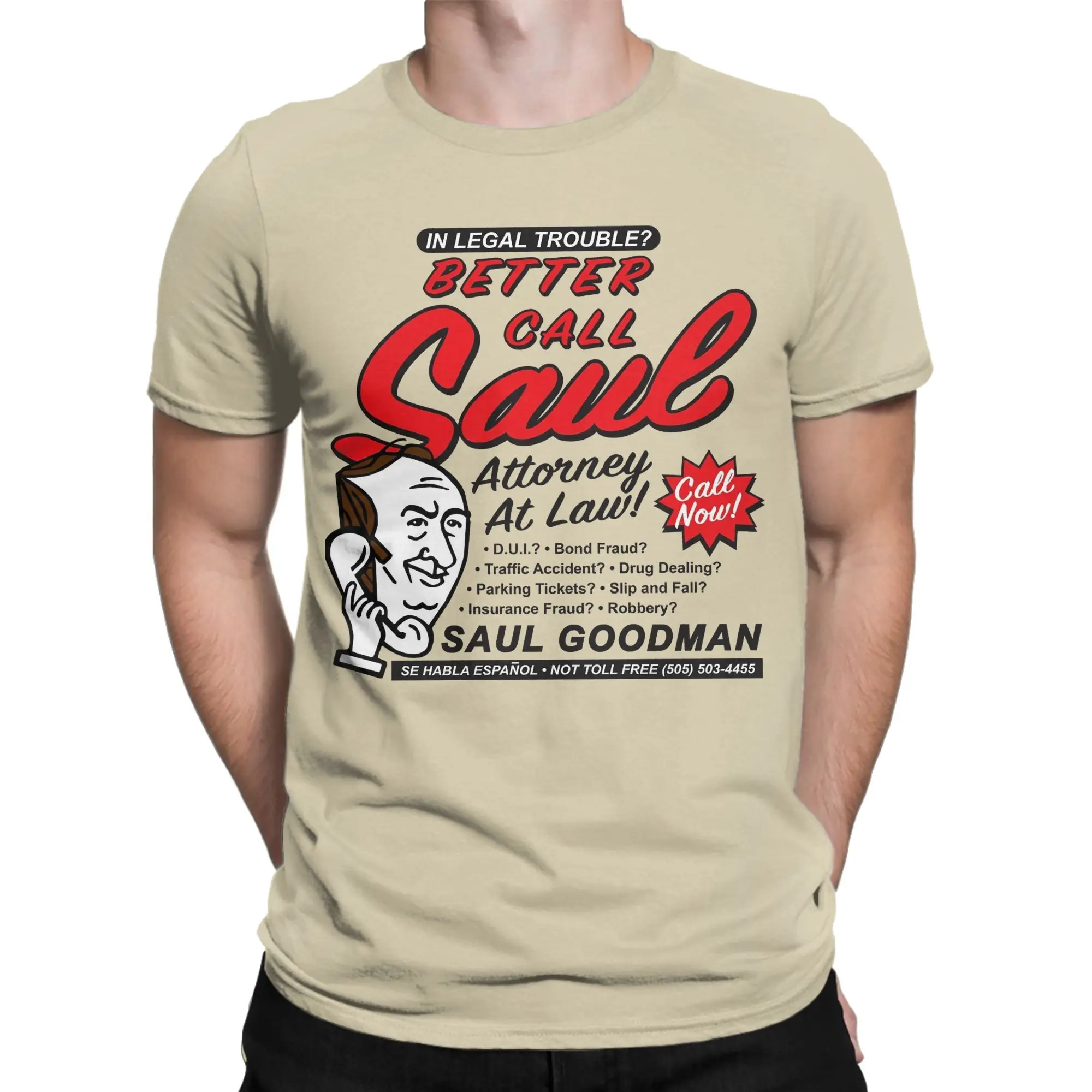 Men T-Shirt Better Call Saul Newspaper Ad Novelty Pure Cotton Tee Shirt Short Sleeve  T Shirt Round Neck Clothes Printing