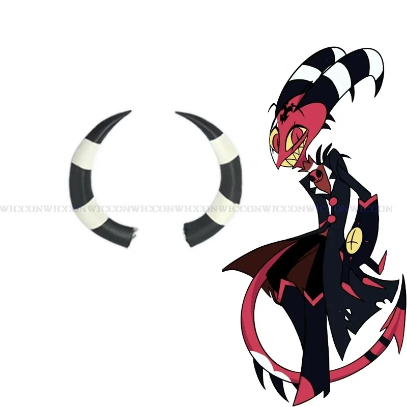MN1 Anime Helluva Cosplay Boss Moxxie Cosplay Moxxie Corna Millie Prop Nero Corna Bianche Bend Donna Uomo Halloween Cosplay Pr9 * Jy