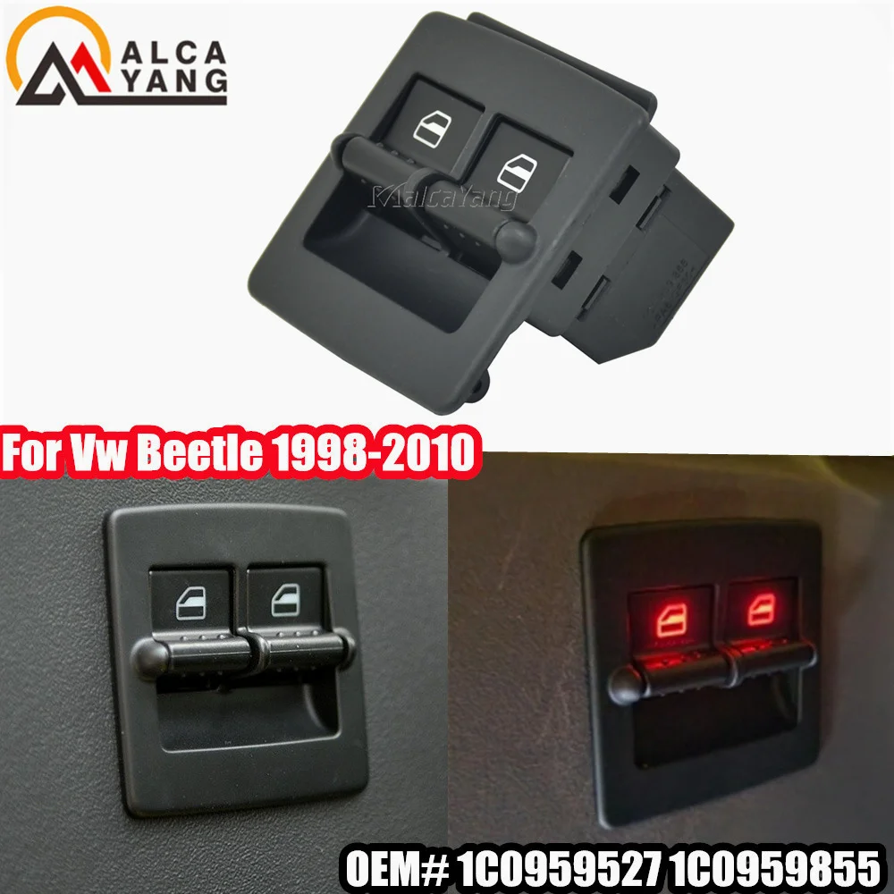 

For Volkswagen Beetle 1998 1999 2000 2001 2002 2003 2004 - 2010 1C0959855 1C0959527 Electric Power Master Window Switch Button