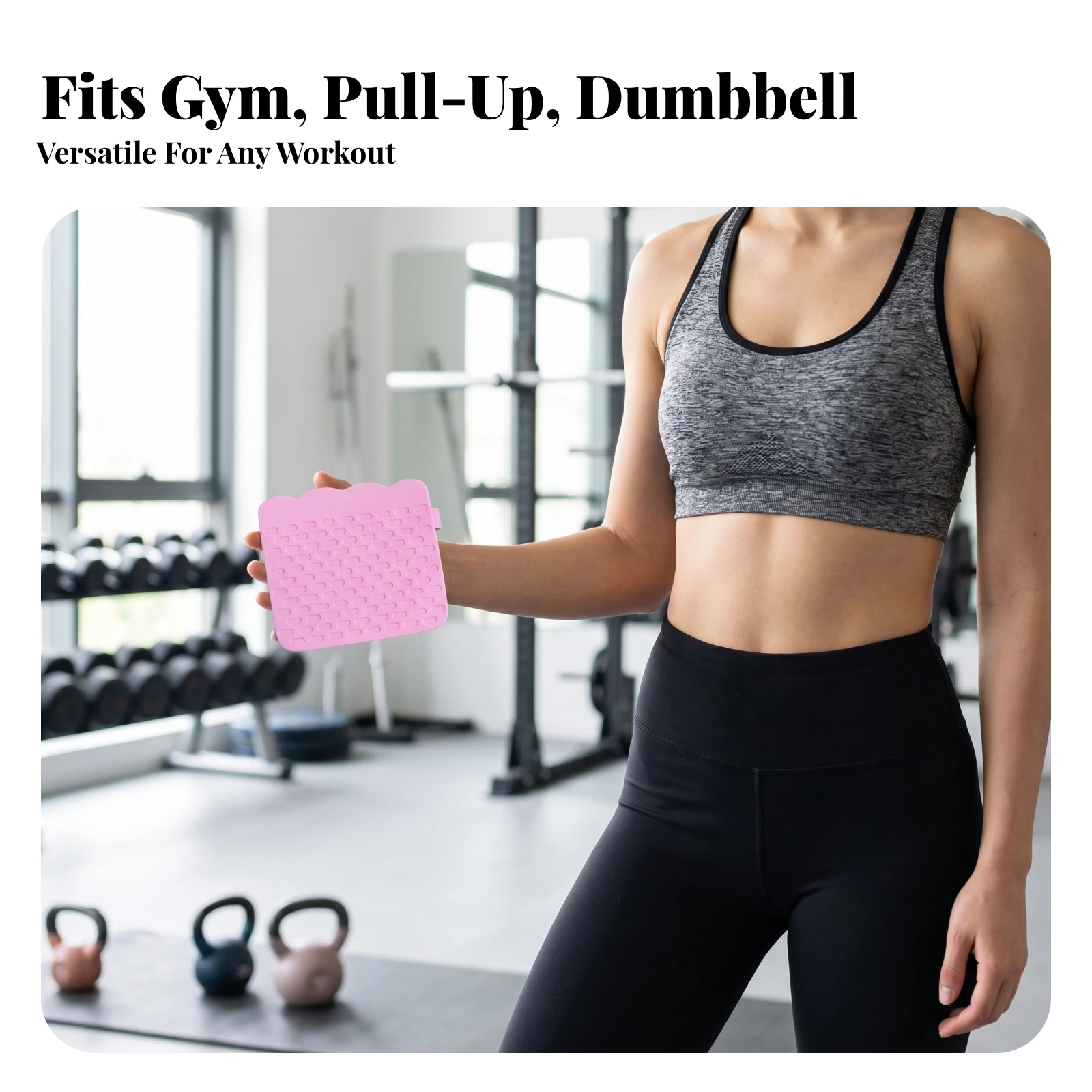 Lightweight Easy to Clean Fingerless Design Fitness Accessory Silicone Hand Grip Pads Weight Lifting Grips Pull-up Grip Pads - view 2
