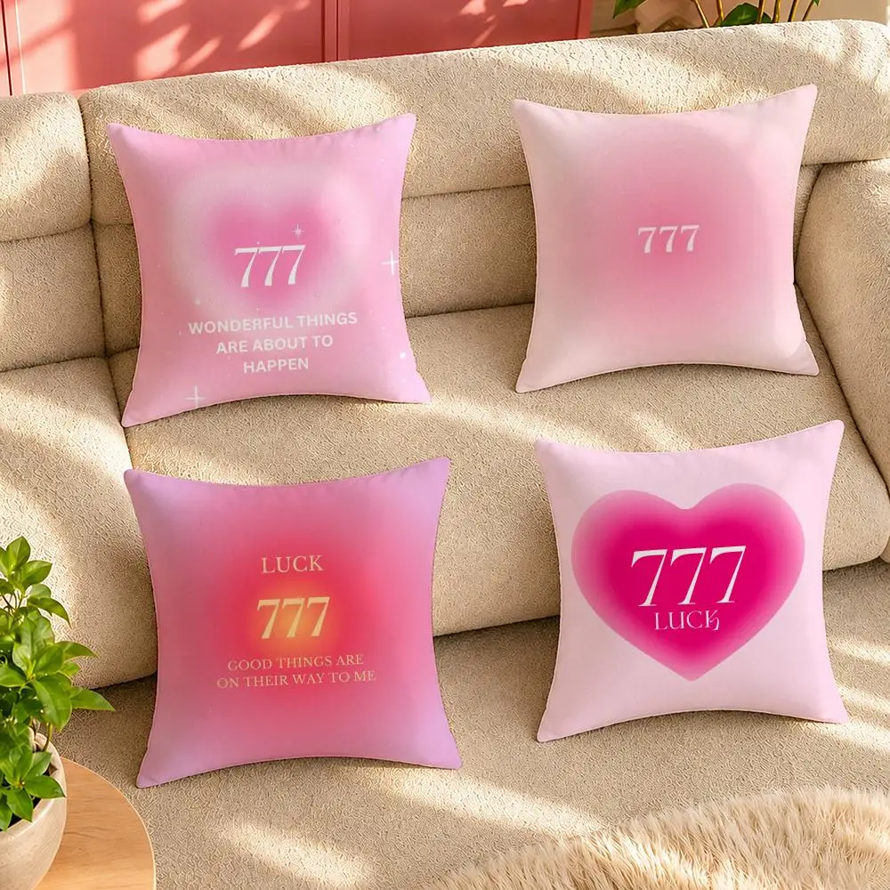 Seven Star Lucky Angel Numbers Christian Cushion Cover Pillow Cover Decorative Throw Couch Home Decor for Living Room Sofa