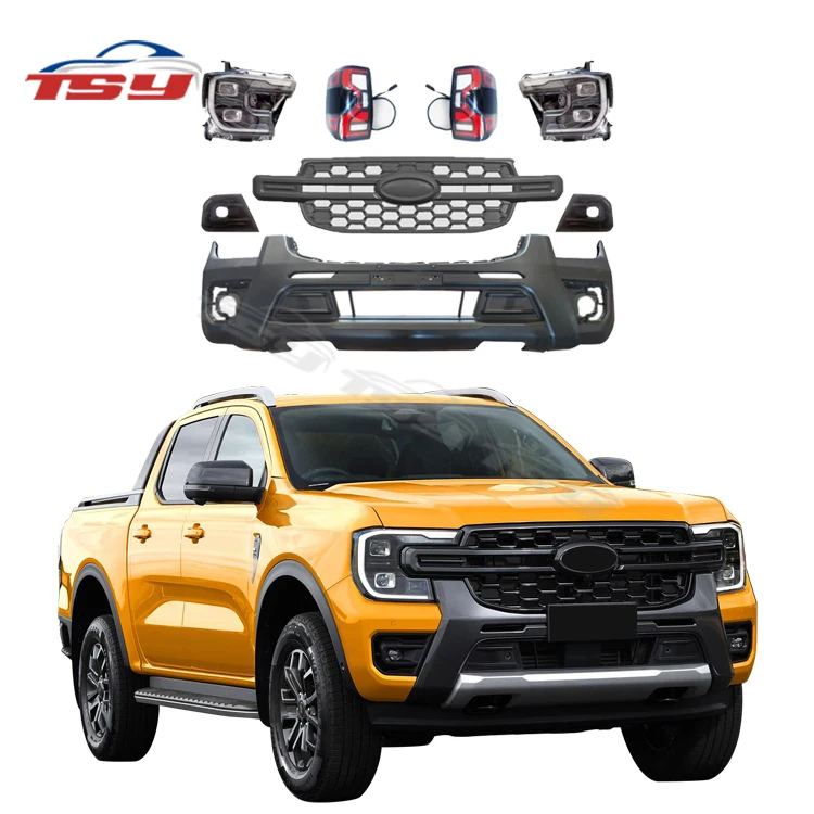 

Upgrade Truck Body Parts Upgrade Pickup Black Car Bumper Accessory Ranger Body Kit for Ford Ranger XL XLS to 2023