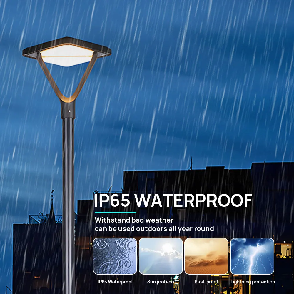 2025 Top Sales Modern Bollard Light 20WS Warm White Aluminum IP65 LED Solar Garden Post Pole for Outdoor Road Application - Image 6