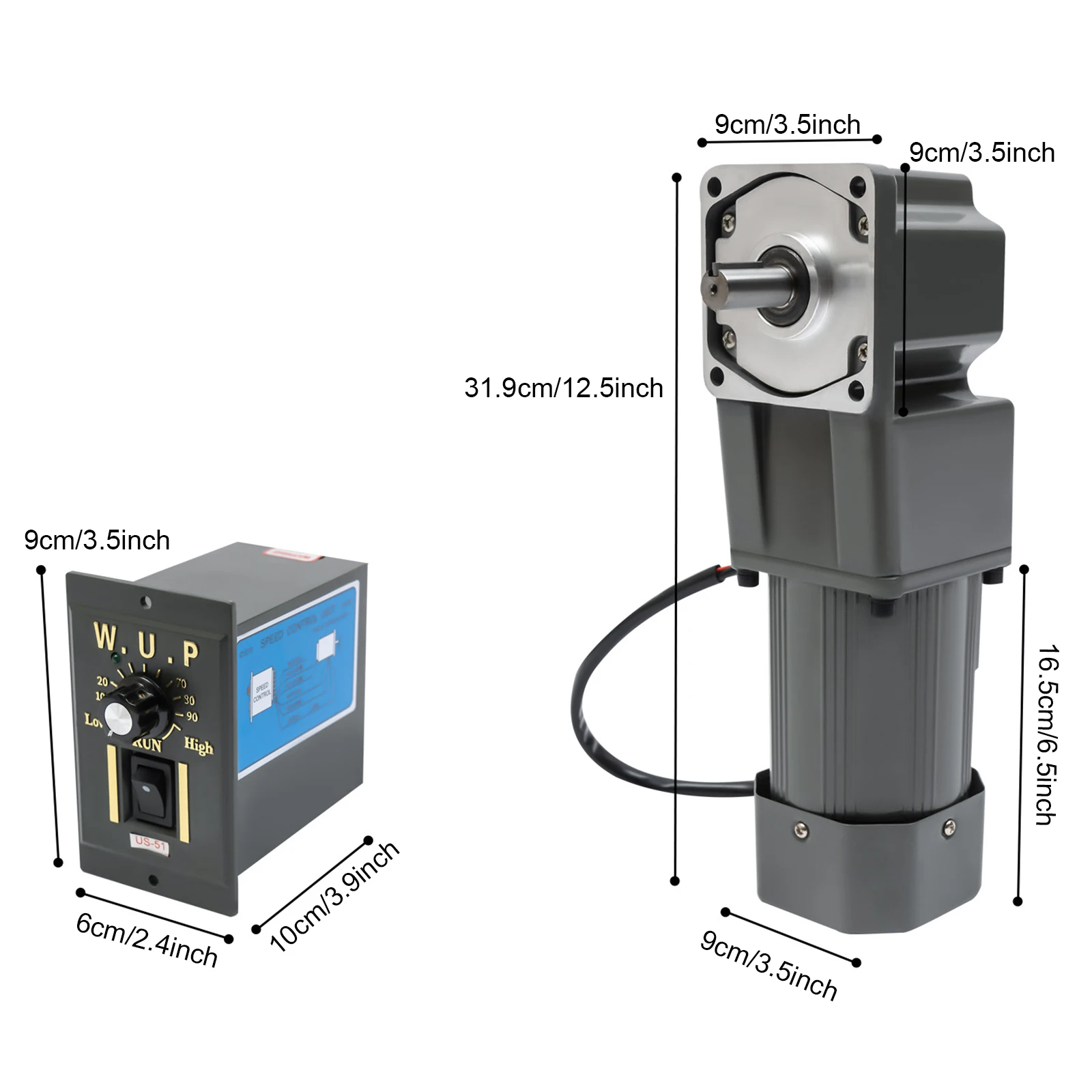 120W 30K 90° Right Angle Output Speed Reduction Motor 1:30 (30K) Electric Speed Reduction Motor Medium Solid Motor