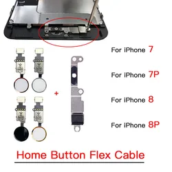 Newest Home Button Touch ID Main Key Flex Cable For iPhone 7 7P 8Plus With Bracket Holder Back Function Solution  Replacement