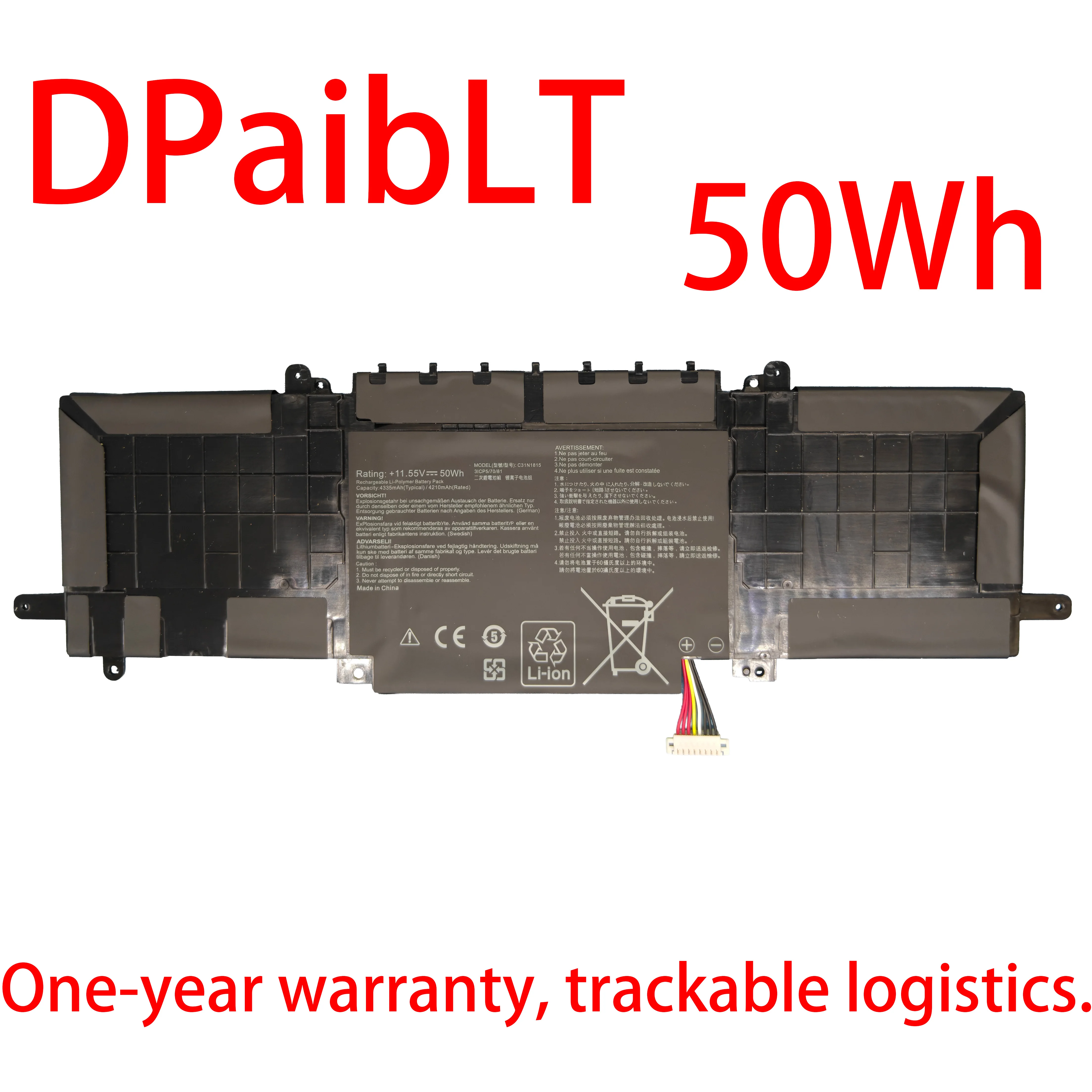 

DPaibLT NEW 11.55V 50Wh C31N1815 LAPTOP BATTERY For Asus ZenBook 13 U3300FN UX333 UX333F UX333FA UX333FN BX333FN RX333FA RX333FN