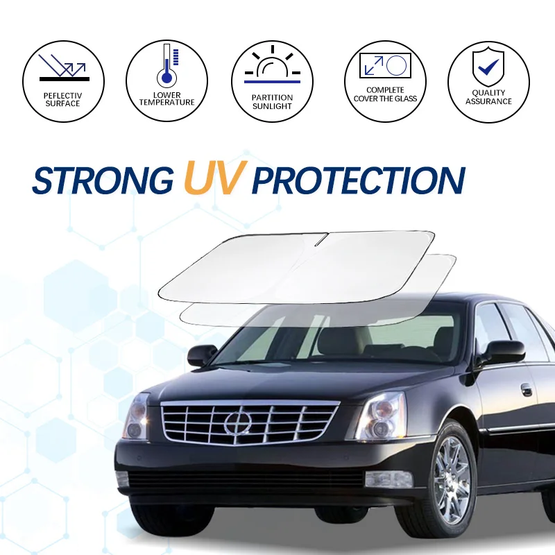 

Windshield Sun Shade For Cadillac Deville Sunshade Sun Visor Protector Foldable Blocks UV Rays Keep Your Car Cooler