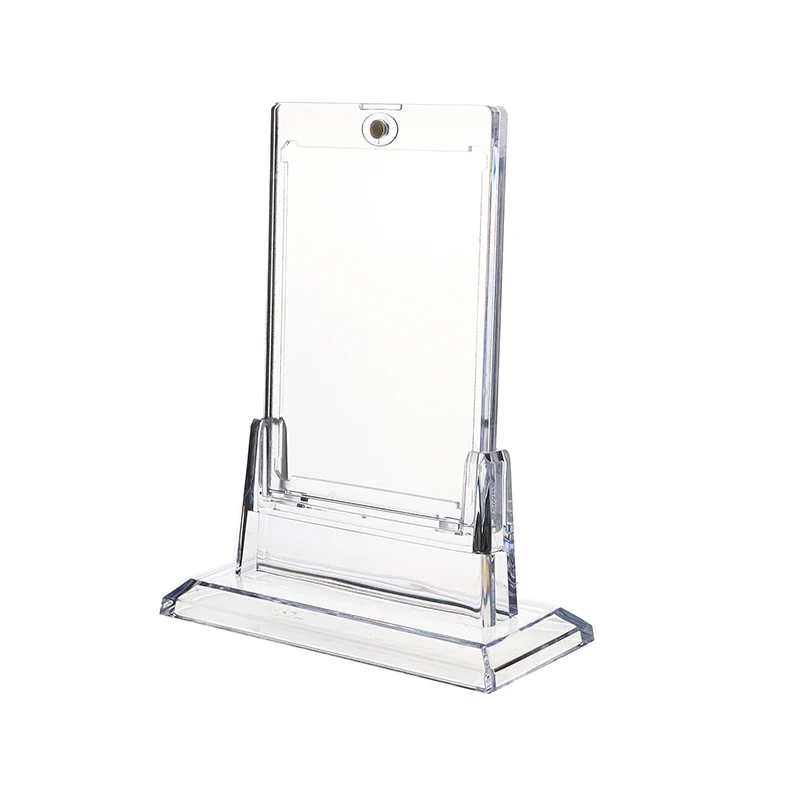 Manyetik kart tutucu kart standı ile 35Pt ticaret kartları için beyzbol kartı koruyucu kılıf mıknatıs üst yükleyiciler spor kartları