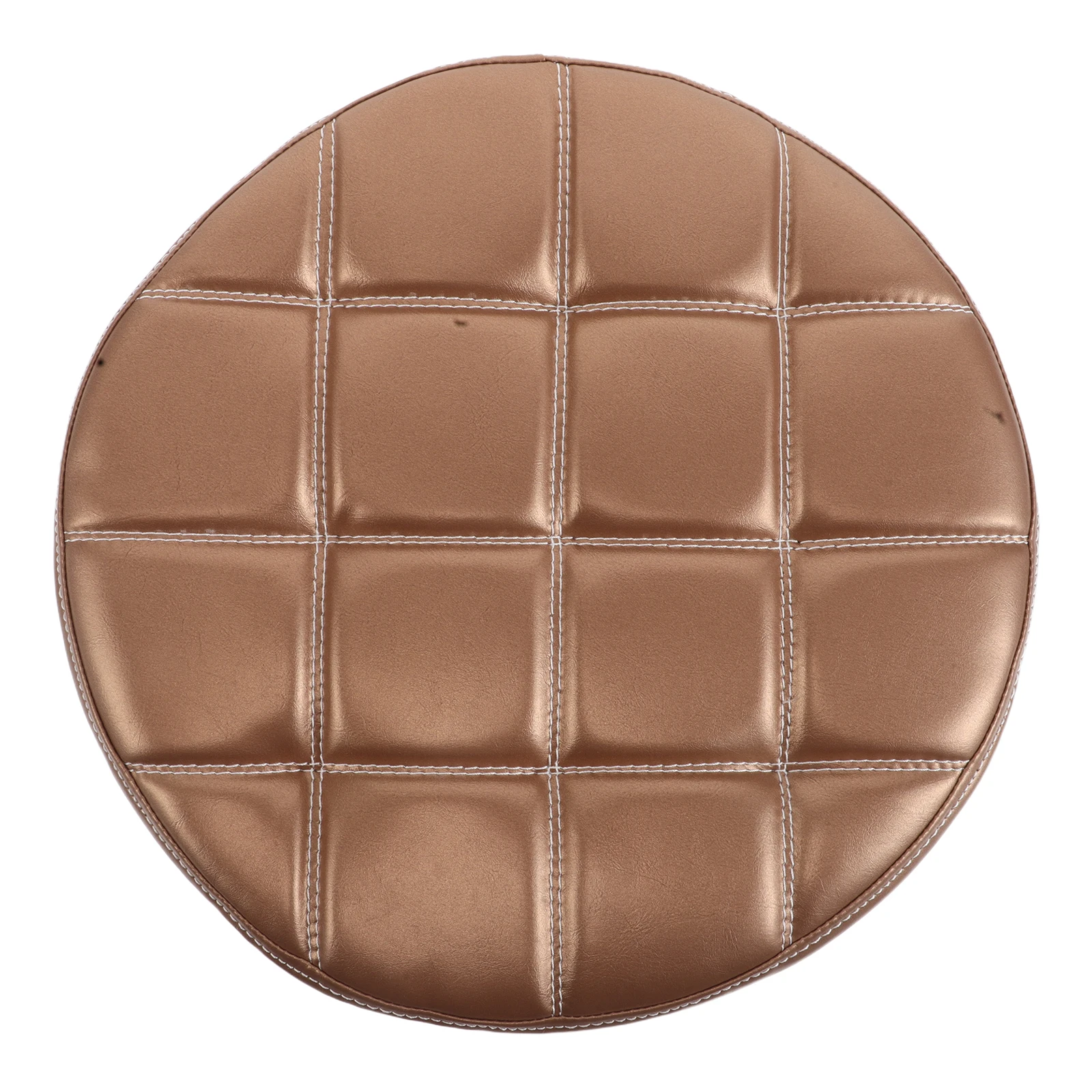 

Round Stool Panel Seat Cushion Comfortable Foam Replacement Home Office Chair Golden Color Durable Materials Easy Installation