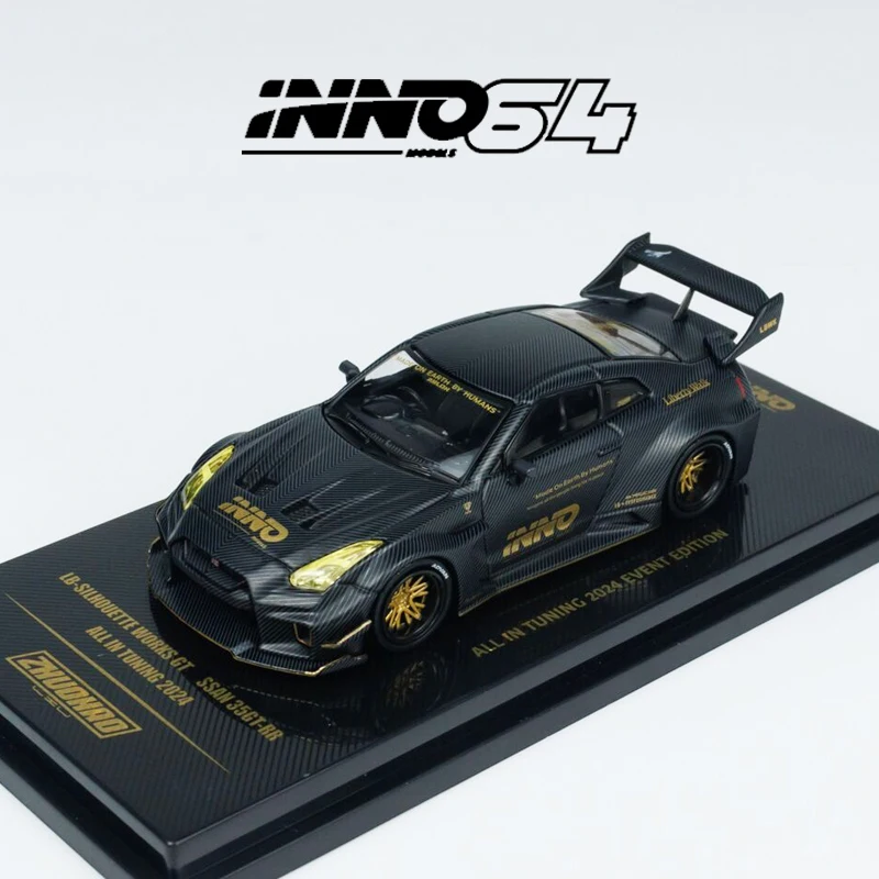 INNO 1:64 LBWK GTR R35 LBWK 2024 Foshan AIT Show Full Carbon Alloy Car Models