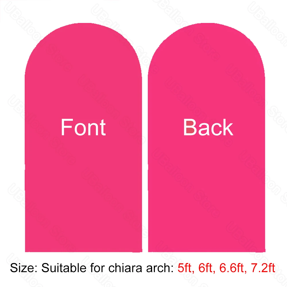 2M Chiara Bogenabdeckung, elastisch, doppelseitig, weiß, Baby-Hintergrund aus pinkfarbenem Stoff, Bogenabdeckung für Geburtstag, Babyparty, Hochzeit, Party – Detail 4