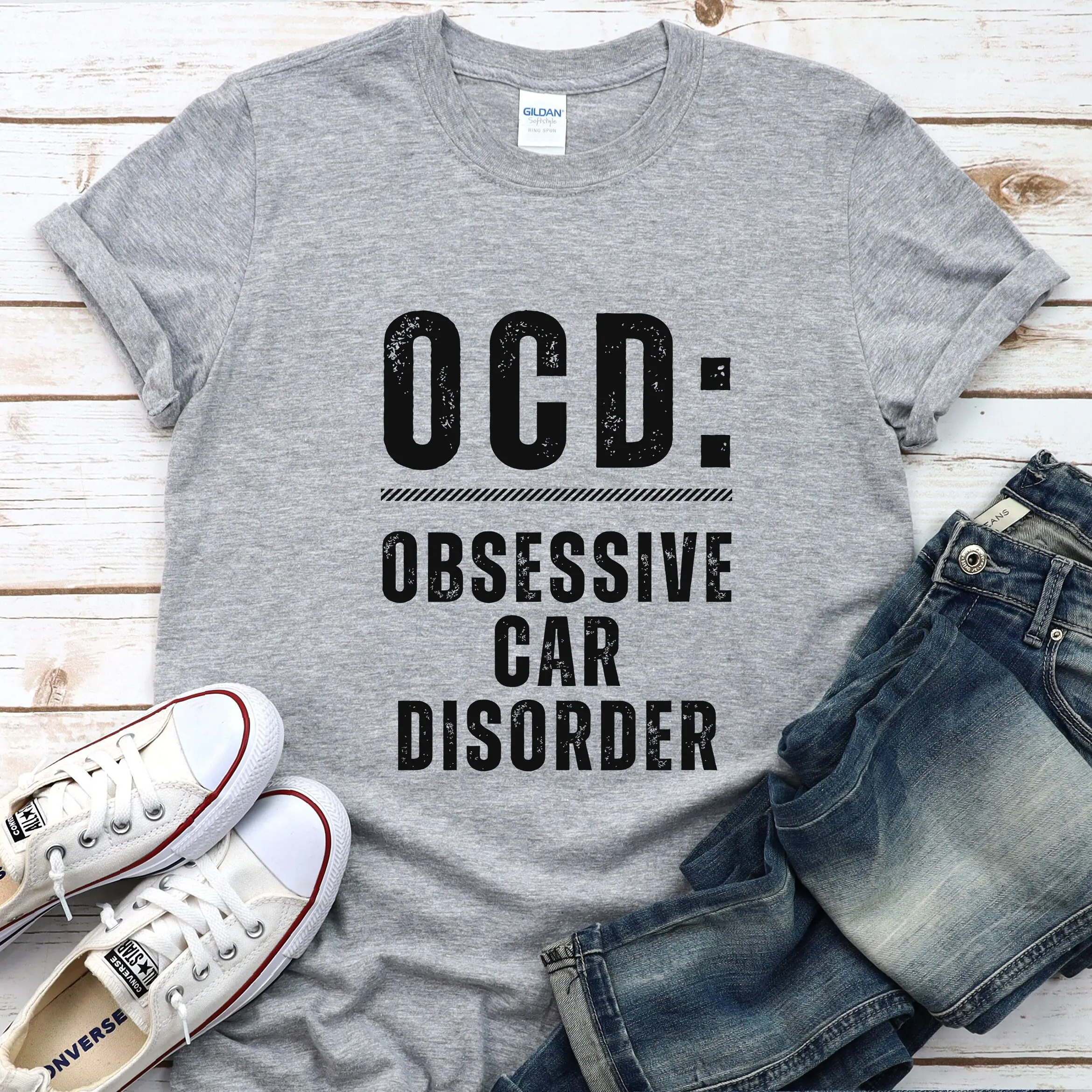 Funny Car Guy T Shirt Ocd Obsessive Disorder Lover Enthusiast S Men For Husband Mechanic