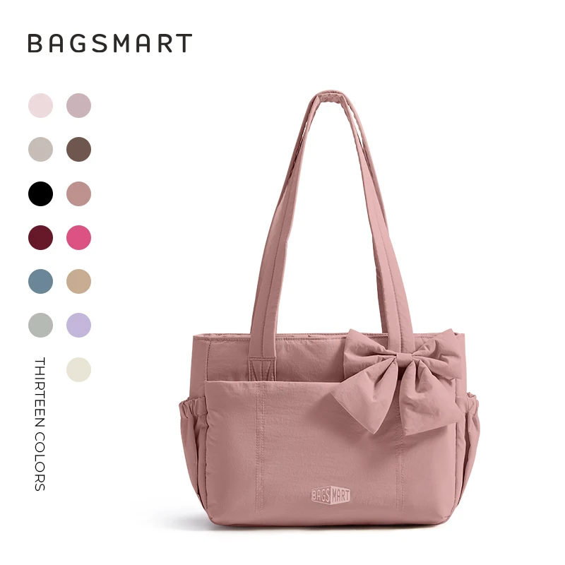 BAGSMART Tote Bag in drie maten Meerdere zakken Gezwollen handtas Casual schoudertas Puffer Tote Bag met grote capaciteit