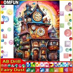 HOMFUN Fairy Dust AB Rhinestone Painting Crystal Decor Diy Diamond Painting 