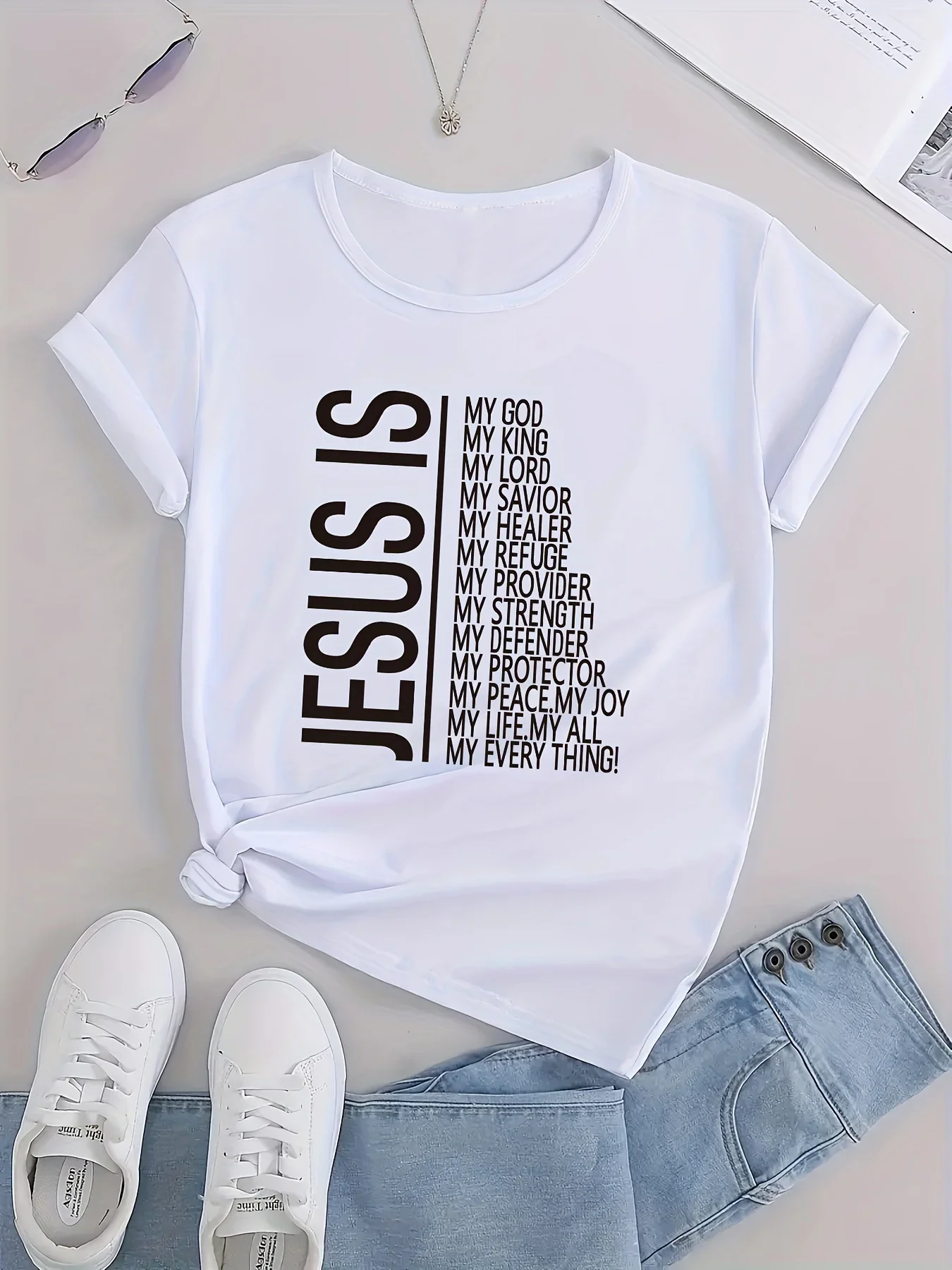 T-shirt Casual con stampa di lettere da donna-comodo Top a maniche corte girocollo per cicie sportive ed estive da donna