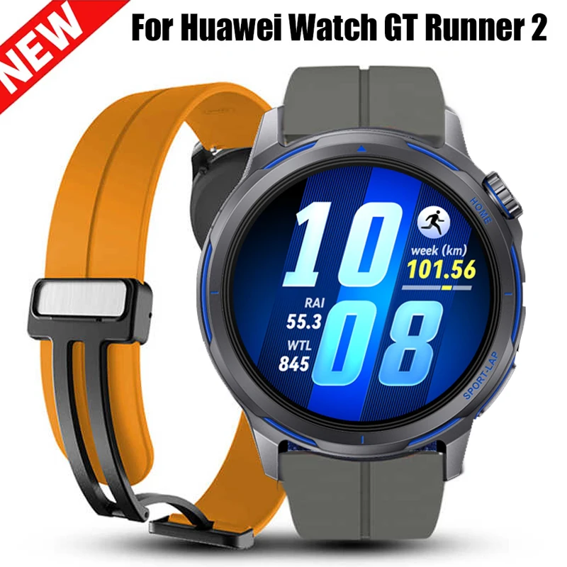 20 22mm Magnetisches Silikonarmband für Huawei GT Runner 2 Sportband für Huawei Watch GT 6 5 4 3 2 46mm 42/Honor 4 Pro GT2E/GT2 Pro