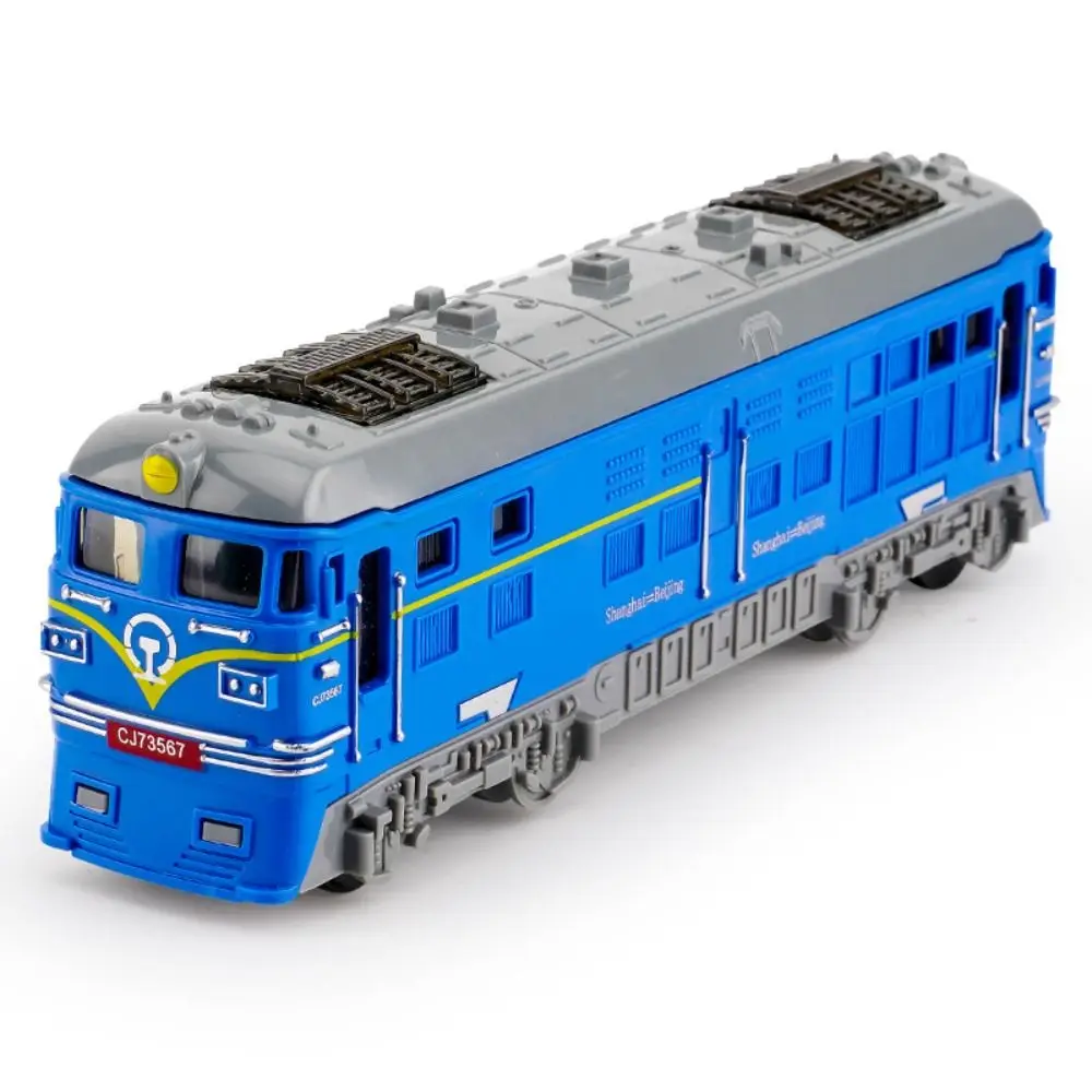 

Simulation Scale Inertial Train Model Miniature Pull Back Rail Vehicle Toy Multi-color Plastic Train Car Toys Boys and Girls