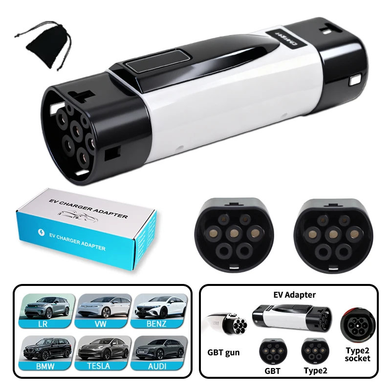 GBT Charger to Type2 Electric Car 1/3 Phase Adapter GBT TO TYPE2 EV Adapter Electric Vehicle Charger Connecter for 16A/32A