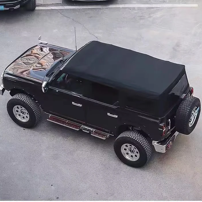 Waterproof Convertible Kit Black Flannel Sunshade Roof Cover Retractable 3/3 Soft Top For Ford Bronco 2021-2024