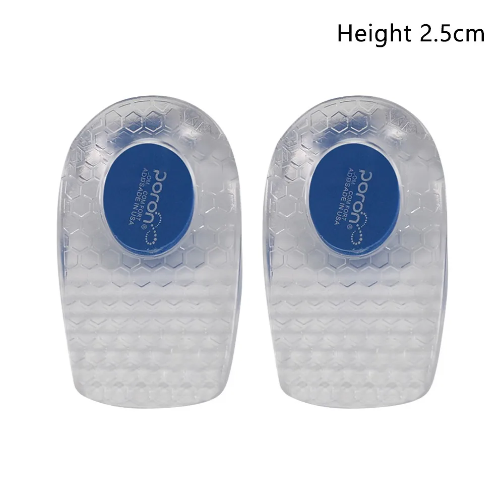 

Unisex 1.5-3.5cm Height Increase Insoles Silicone Light Soft Invisible Insoles Arch Support Sweat Absorption Gel Heel Pads