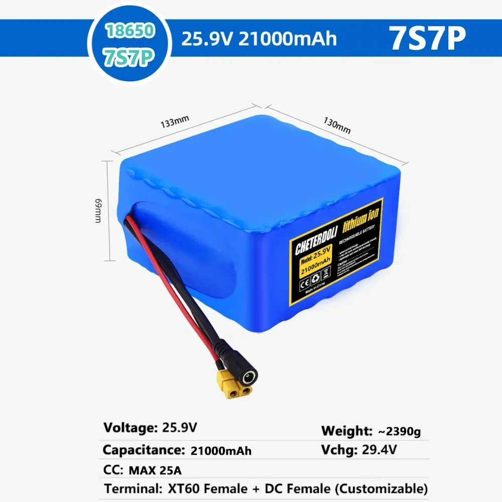 

7S3P 24 В 3/6/9/12/15/18/21 Ач аккумуляторные батареи 29,4 В литиевый аккумулятор для инвалидной коляски аккумулятор 7s6p для велосипеда