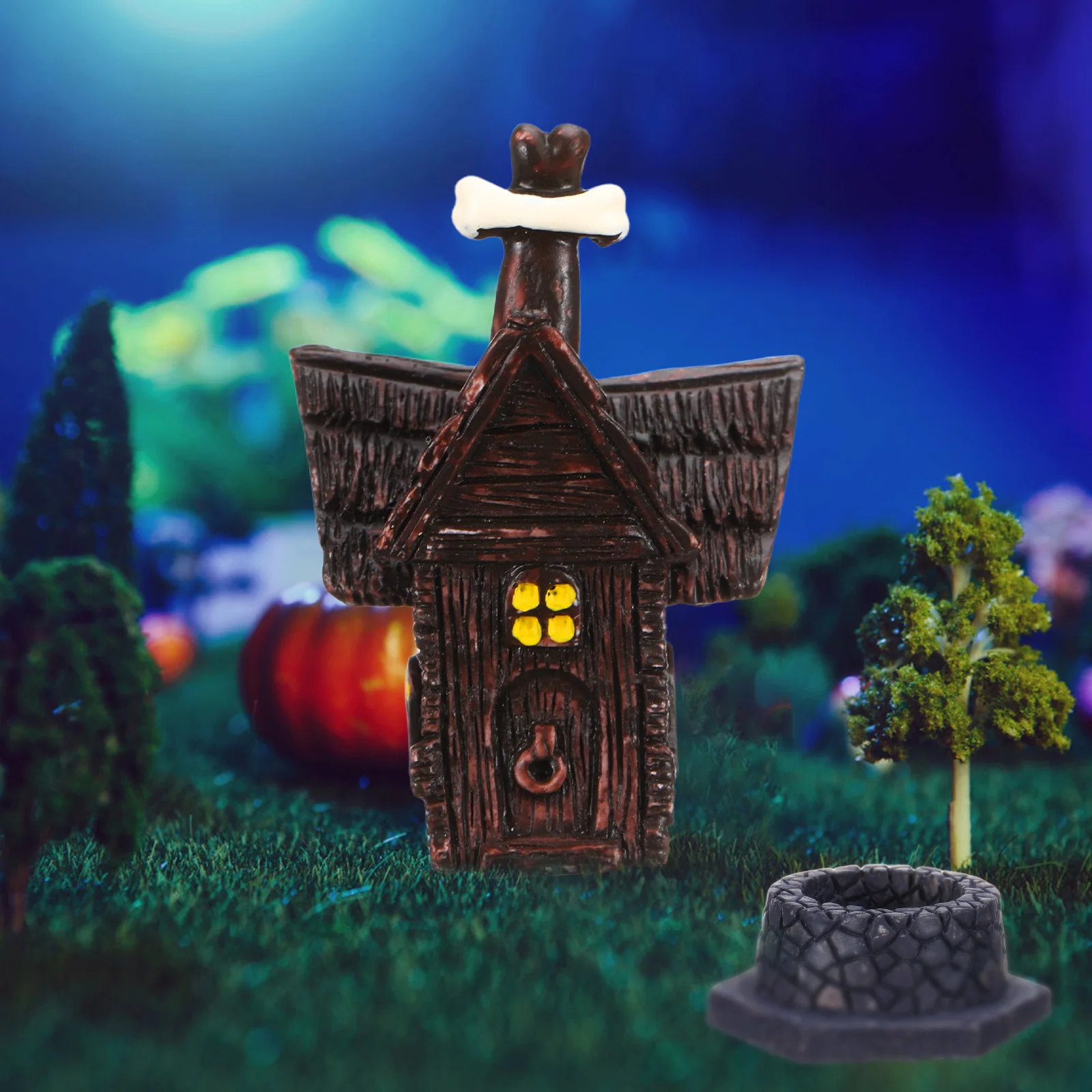 

21 pcs Halloween Decoration Set Resin Ghost Statues Micro Landscape Ornaments Mini Figures Spooky Party Home Shop Decor Reusable