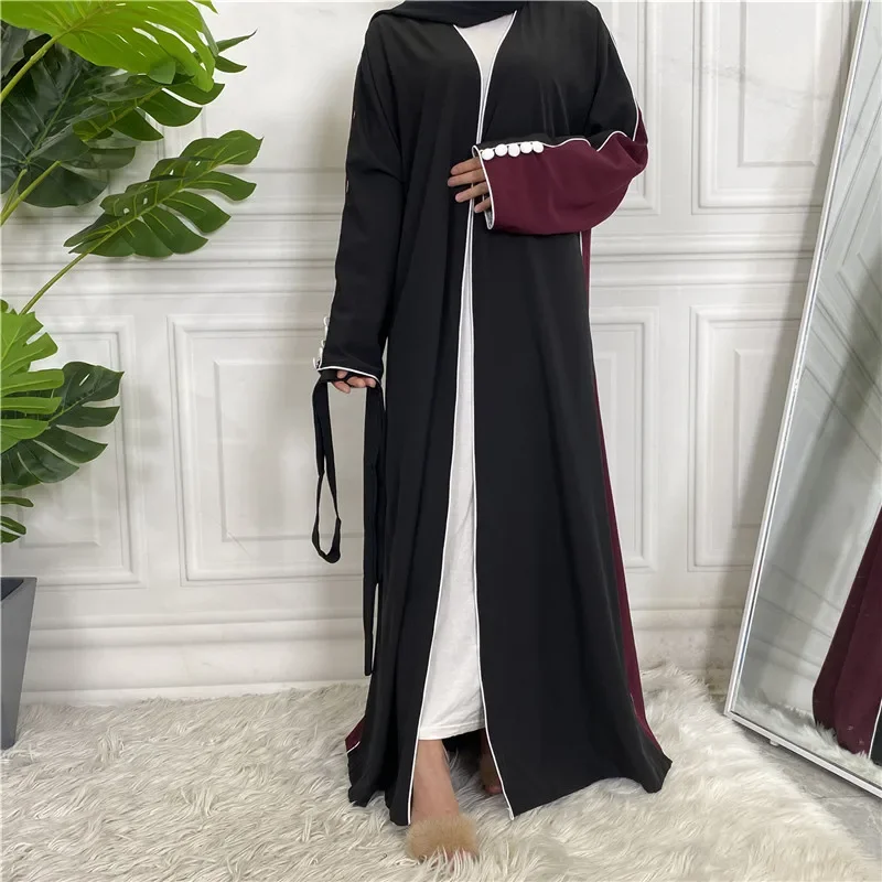 2025 Ramadan Eid Open Abaya for Fashion Women Muslim Dress Dubai Islam Turkey Arab Cardigan Kimono Femme Long Maxi Gown Jalabiya