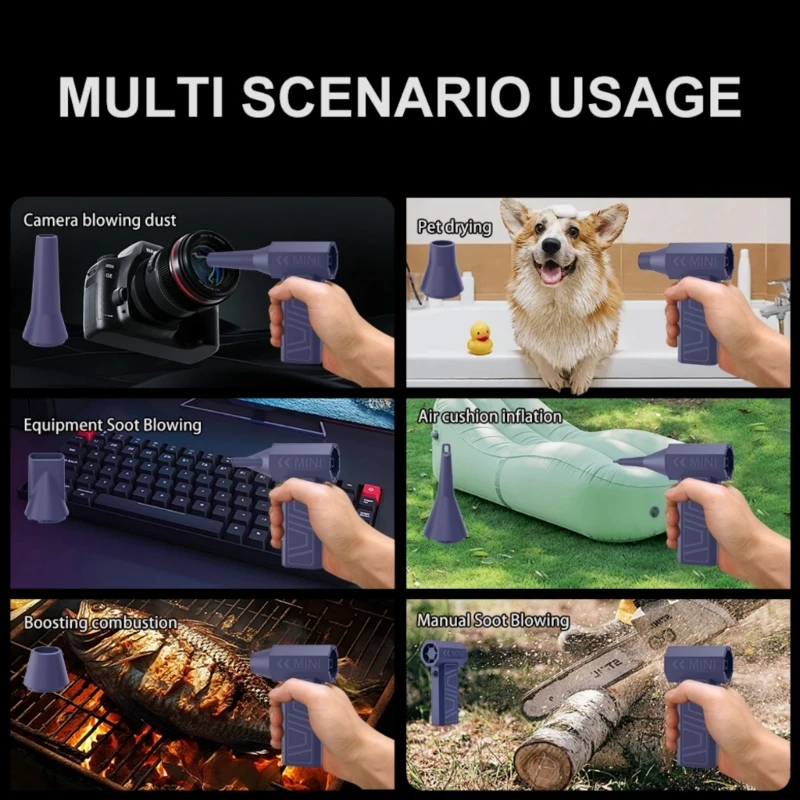 Blower Blower 105000 دورة في الدقيقة من هواء الهواء مع 5 فوهات قابلة للتبديل خفيفة الوزن #3