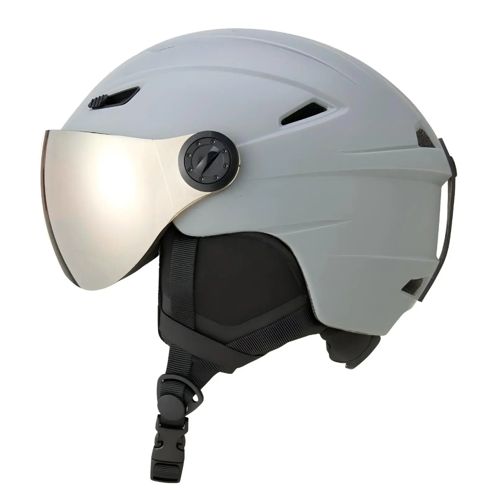 Skiing Helmet with Built-in Visor for Snow Sports Outdoor Protector PC EPS Shell Winter
