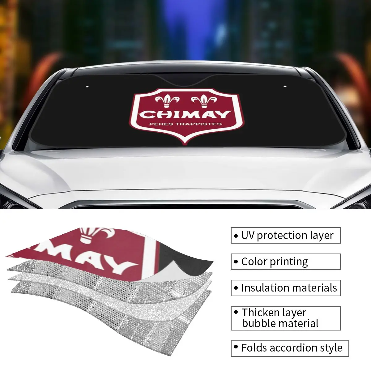 Chimay Sunshade Windscreen Car Front Windshield Window Sun Visor Accessories Covers - view 4