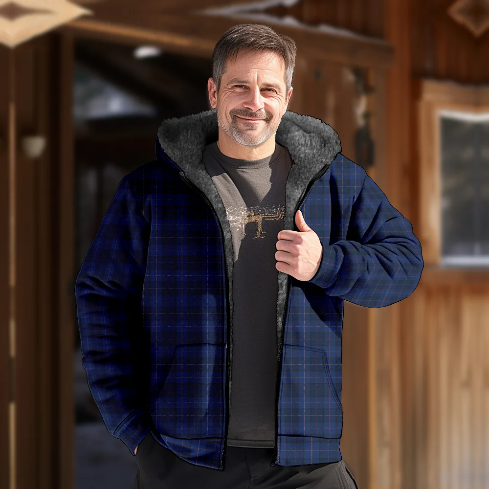 Abrigos de chaquetas de invierno para hombre, ropa de algodón con patrón de rayas a cuadros azules, abrigo elástico coreano diario