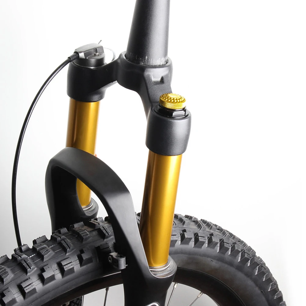 

1 Set Mountain Bike Shoulder Cover Aluminum Alloy Front Fork Cap Lightweight Durable Hollow Design For Stem Cap Cycling