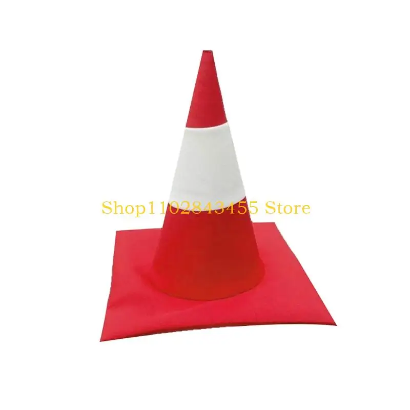 49MC High Visibility Reversible Cone Hat Fabric Fabric Road Cone Hat For Advertising Event And Holiday Celebration Dressingup