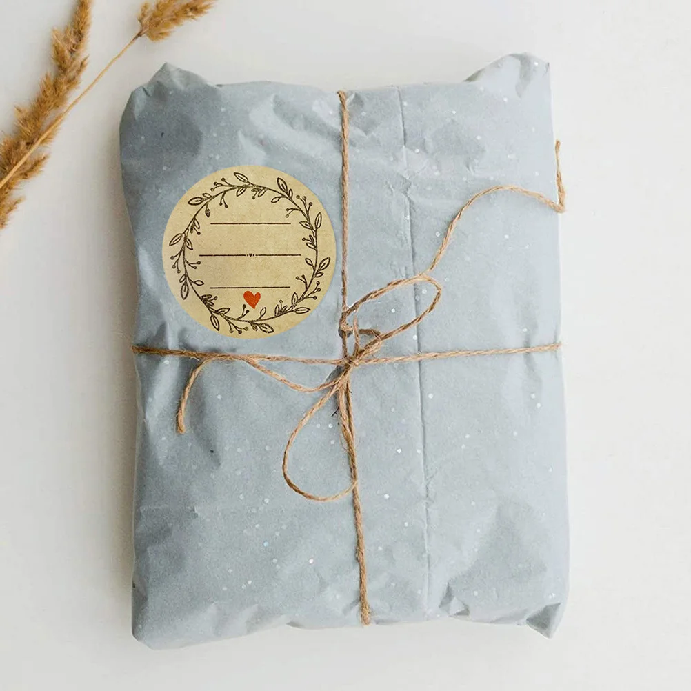 3 rollos de etiquetas adhesivas para alimentos, etiquetas de mermelada extraíbles de papel Kraft para tarros, despensa, contenedor de enlatado, pegatinas, suministros de enlatado