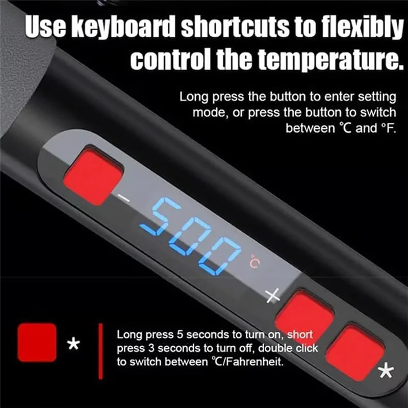 AB45 Industrial Grade Welding Pen Repair Tool Set Soldering Iron Kit Adjustable Temperature B US Plug