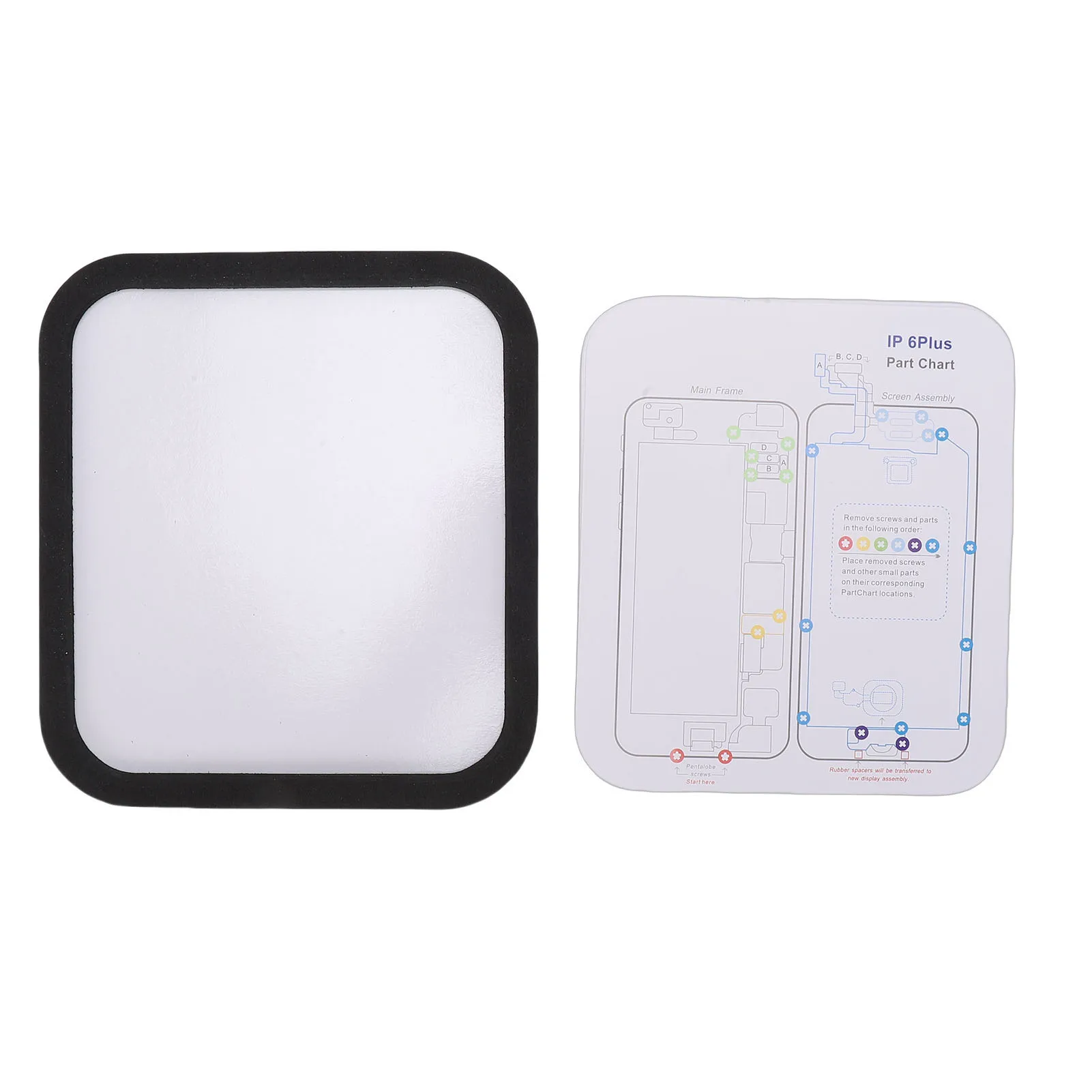 35 in 1 Magnetic Screw Position Memory Pad Set Rubber Magnetic Screw Mat Organizer w/ Phone Repair Guide Assembly Assistant Tool