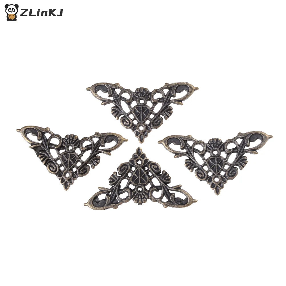 ▶4/8Pcs Bronze Jewelry Box Book Butterfly Corner Bracket Antique Frame Accessories Notebook Menus Decorative Protector