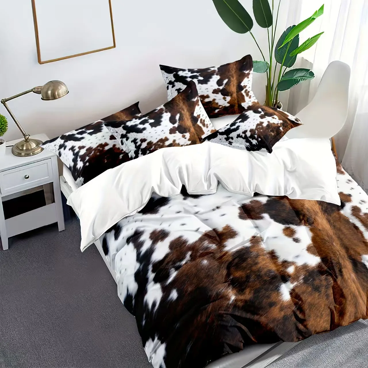 Dairy Cow Pattern Bedding Set king queen double full twin single size duvet cover pillow case bed linen set