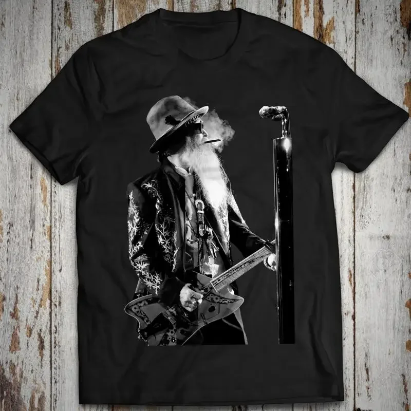 Sale Zz Top Billy Gibbons Eliminator Afterburner Men'S T Shirt Regular Size Cotton